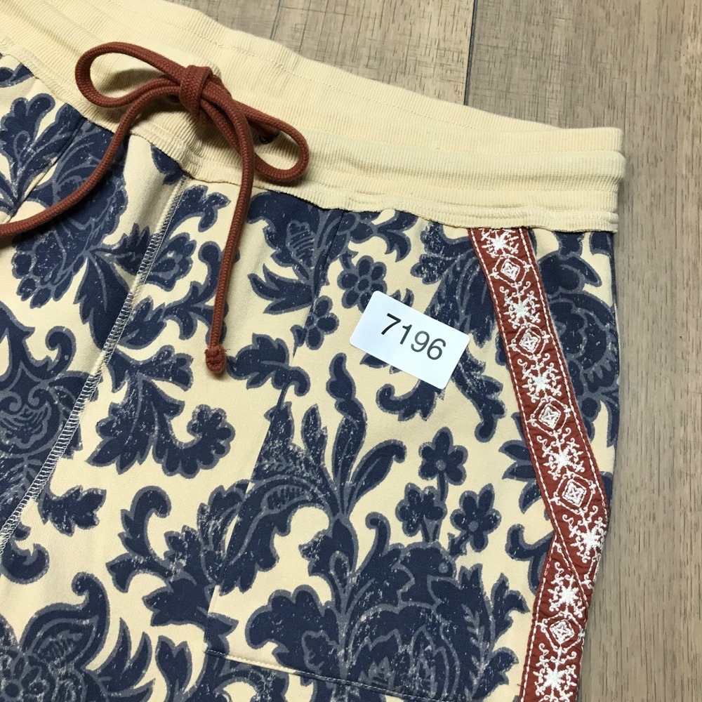 Sundance Sweatpants Joggers Pants Womens Size L Boho Hippie Romilly Blue Cream - Picture 13 of 13
